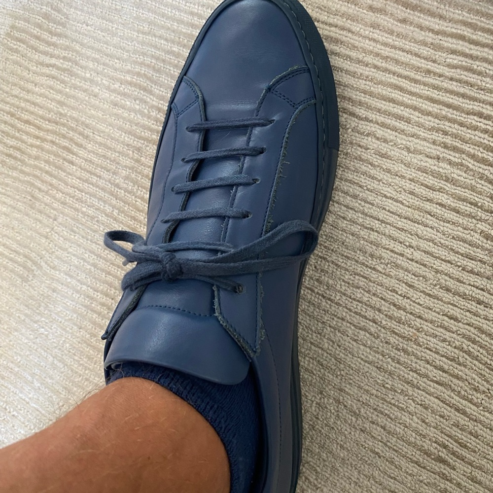 Common Projects Navy Leather Sneakers